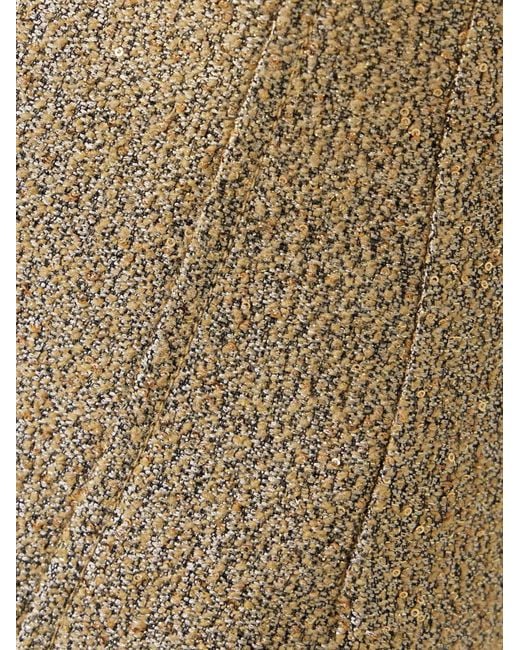 Emilia Wickstead Brown Metallic Tweed Bustier Top