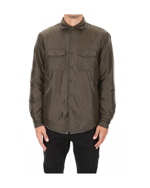 Aspesi Green Buttoned Utility Shirt Jacket for men
