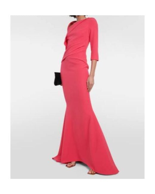 Safiyaa Red Pollina Crepe Dress