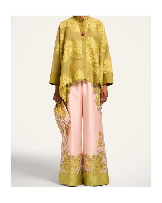 LaDoubleJ Pink La Doublej Wide-Leg Floral Pants