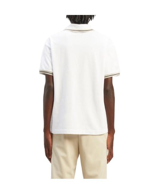 Palm Angels White Logo-Print Cotton Polo Shirt for men