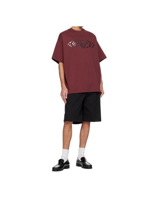 Casablanca Red Pebble Logo T-Shirt for men