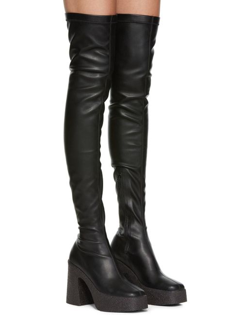 Stella McCartney Black Over Knee Boots