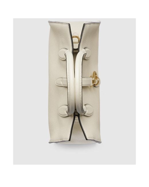 Gucci Natural Medium Shoulder Bag With Hooks And Buckles