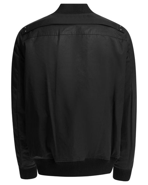 Rick Owens Black 'Heizer Flight' Bomber Jacket for men