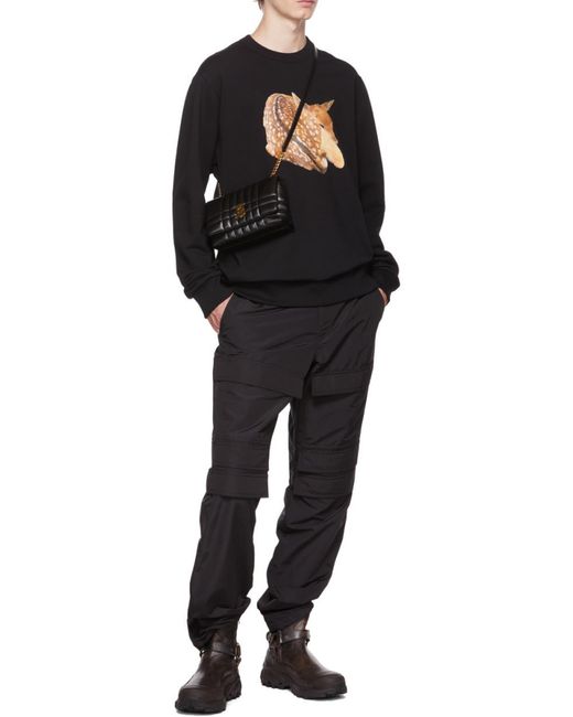 Burberry Black Graphic-Print Long-Sleeve Sweatshirt for men