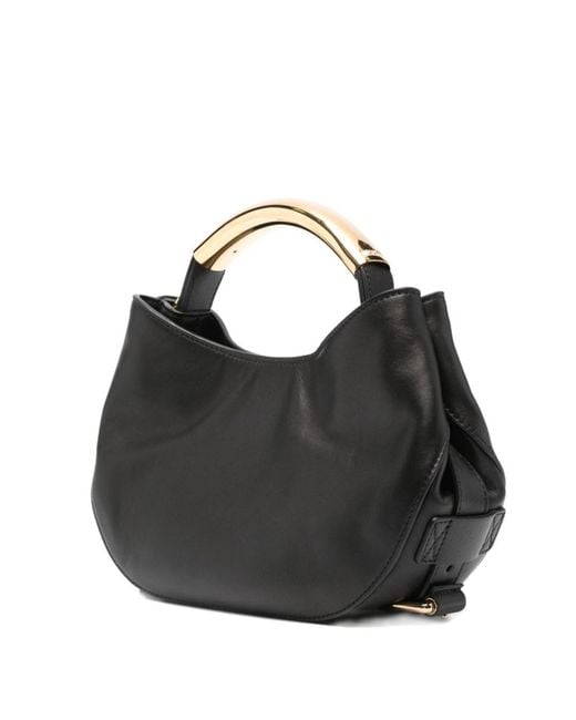 Moschino Black Logo Detail Top Handle Bag