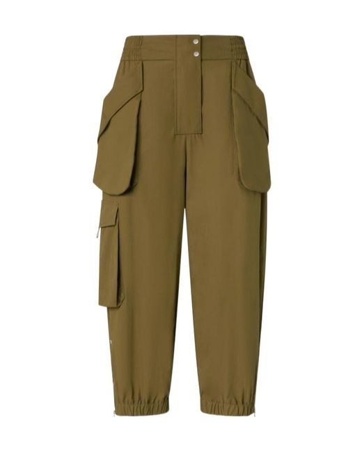 Pinko Green Cropped Cargo Pants