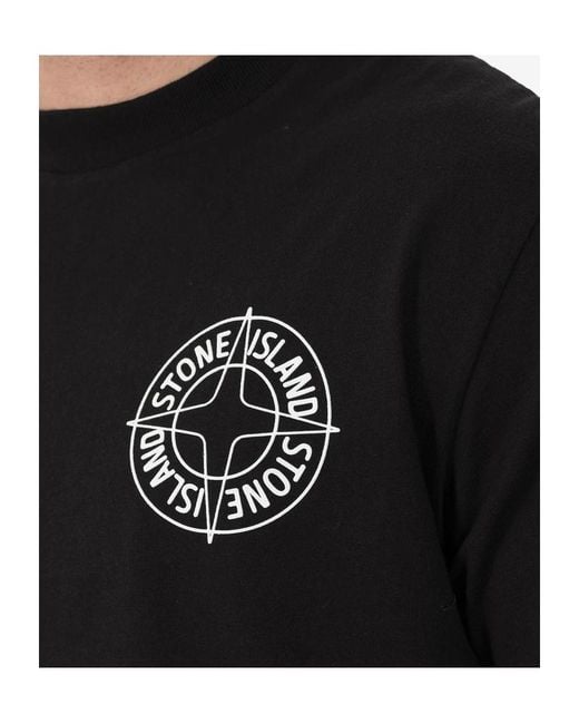 Stone Island Black Crew Neck T-Shirt for men