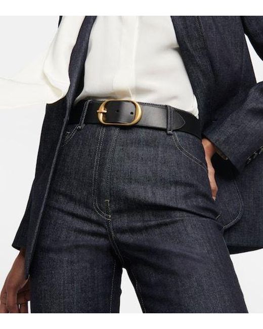Nili Lotan Black Nili Leather Belt