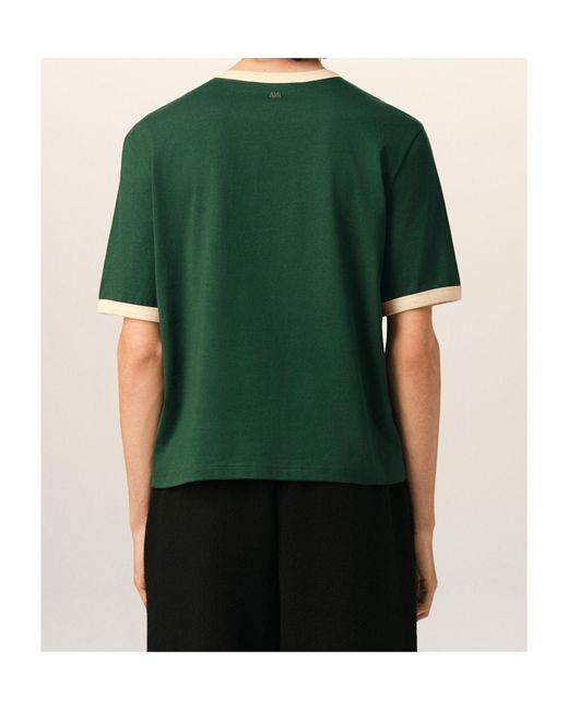 AMI Green Ami Ami De Coeur Long Sleeve Crewneck T-Shirt for men