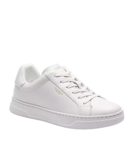 COACH White Low Top Lace-Up Sneakers