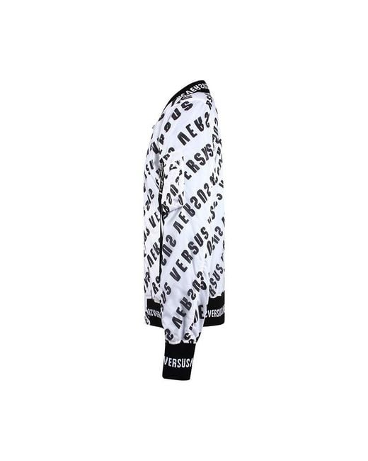 Versus Blue Double-Sided Baseball Jacket for men