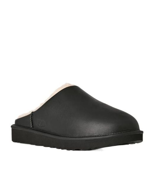 Ugg Black Round-Toe Flat Slippers for men