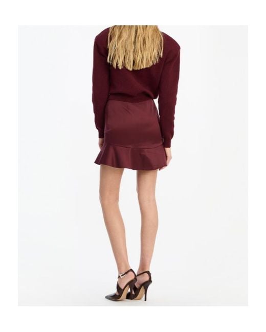 ROTATE BIRGER CHRISTENSEN Red Firm Knit Cardigan