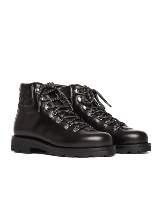 Scarosso Black Catherine Round-Toe Lace-Up Boots