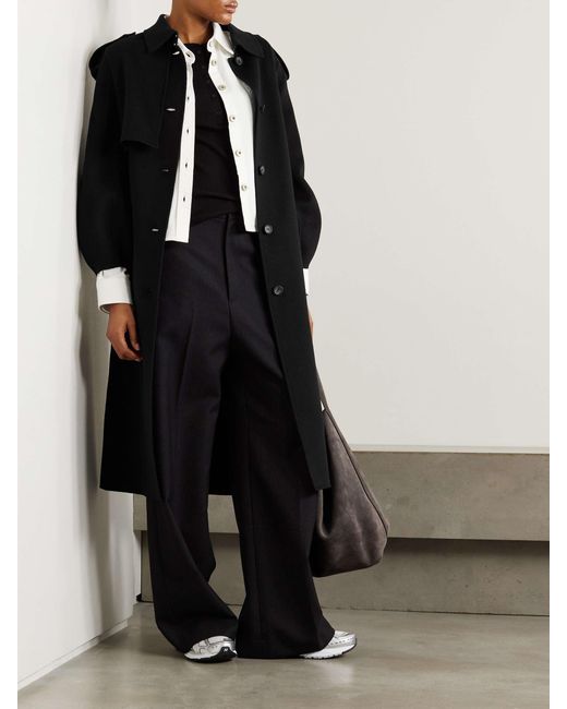 Mackage Black Lapel Long-Sleeved Coat