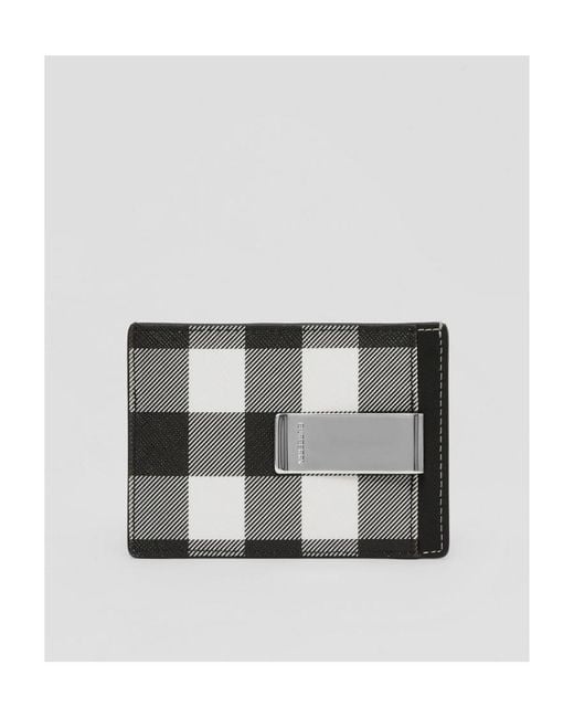 Burberry Black Check-Print Card Case for men