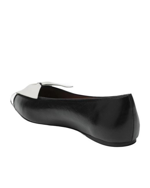 Ferragamo Black Bow-Tie Ballet Flats