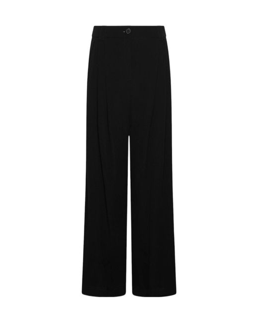 Marella Black Pleated Casual Trousers