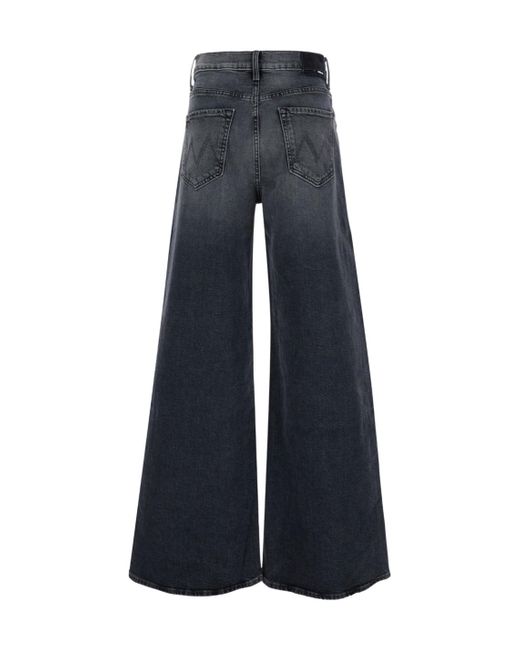 Mother Blue The Ditcher Roller Sneak Wide Leg Jeans