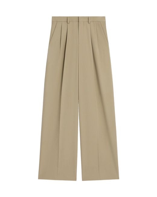 Céline Natural Pleated Trousers