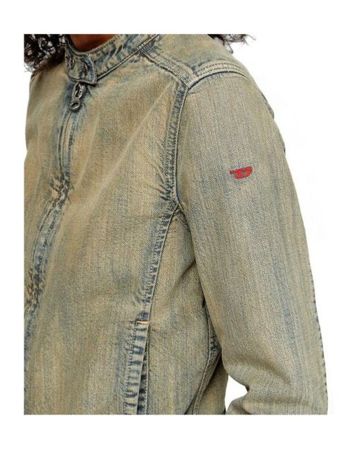 DIESEL Green De-Mornin Zip-Up Jacket