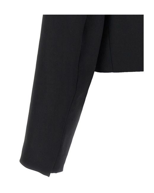 David Koma Black Tailored Cropped Jacket