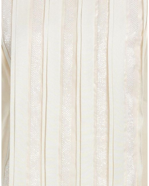 Tory Burch White Sleeveless Crew Neck Sequin Top