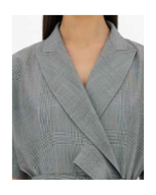 Max Mara Gray Wool Lapel Jumpsuit