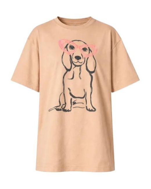 Twinset Natural Dog-Print T-Shirt