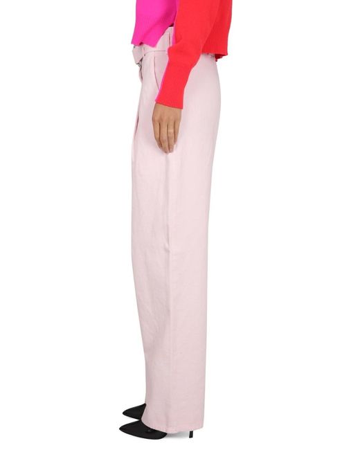 Philosophy Di Lorenzo Serafini Pink Belt Ring Denim Trousers