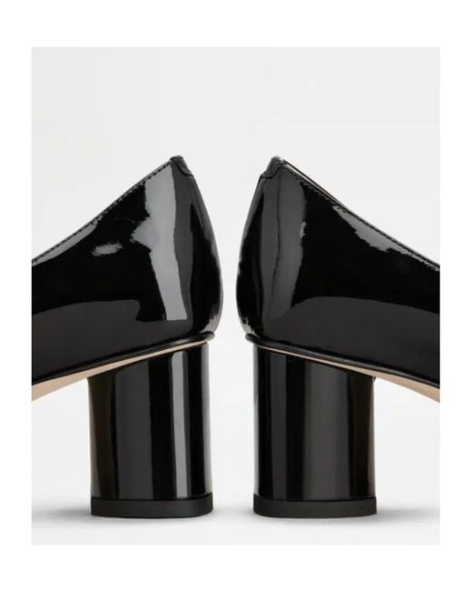 Tod's Black Buckle-Strap Pumps