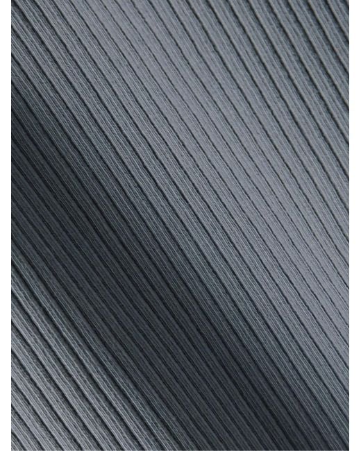 Agolde Blue Cutout Ribbed Cotton Top