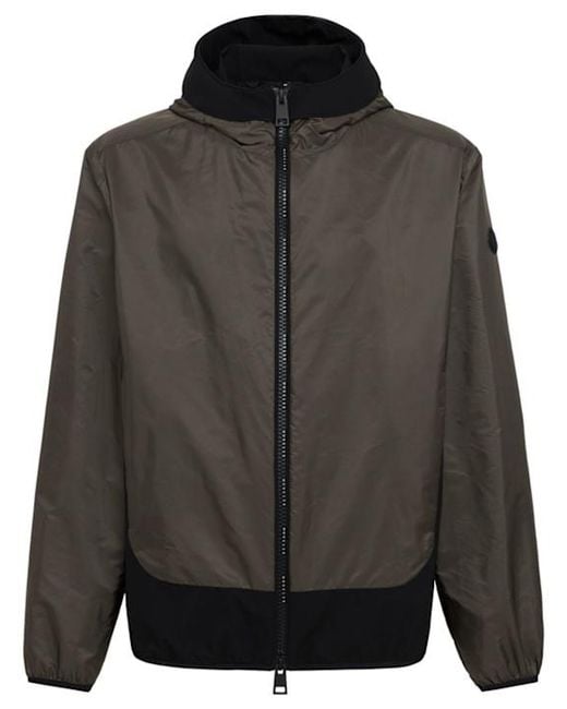 Moncler Black Galveston Nylon Hooded Windbreaker for men