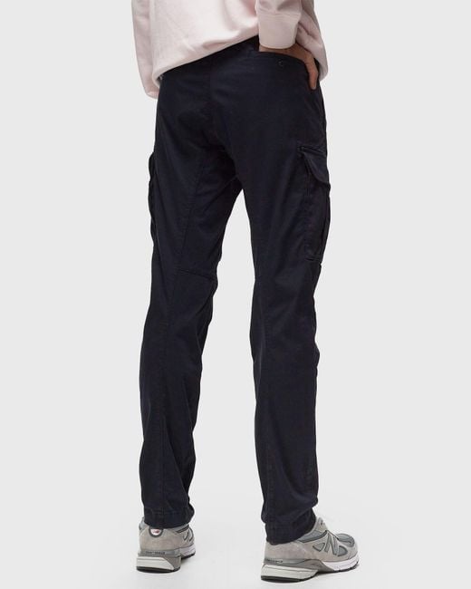 C P Company Blue Stretch Lens Cargo Pants for men