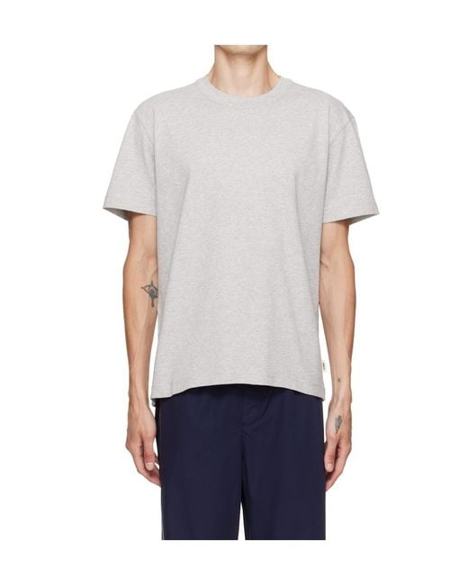 Tekla Gray Crew Neck T-Shirt for men