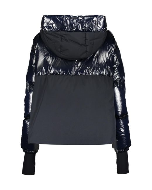 Herno Blue Contrast Hooded Down Jacket