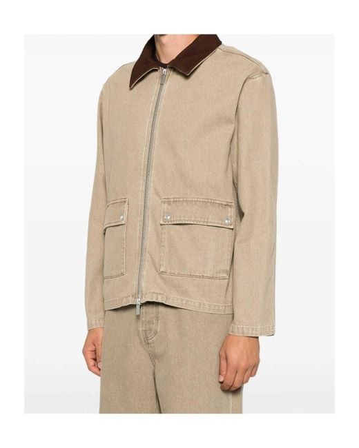 Drole de Monsieur Natural Zip-Fastening Long-Sleeve Jacket for men