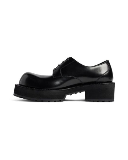 Balenciaga Black Venom Derby Lace-Up Shoes for men