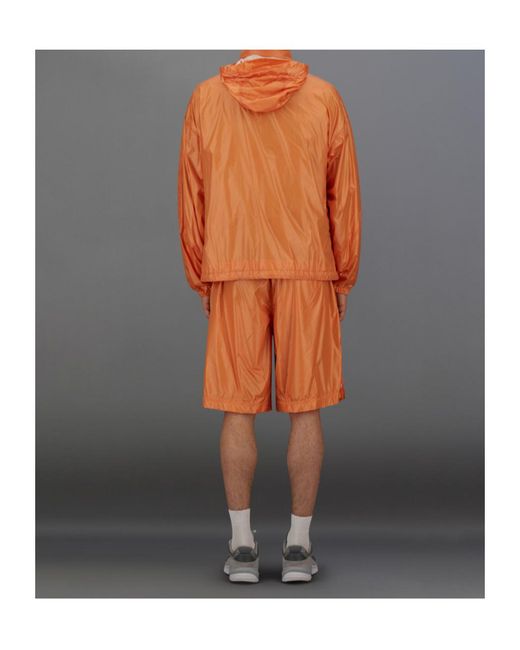 Herno Orange Laminar Shiny Nylon Bermuda Shorts for men