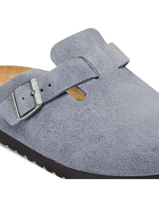 Birkenstock Gray Boston Buckled Clogs