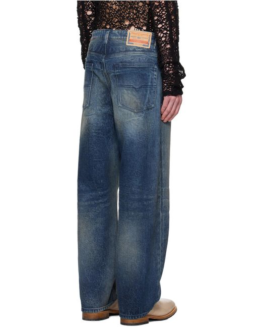 DIESEL Blue 2001 D-Macro Wide Leg Jeans for men