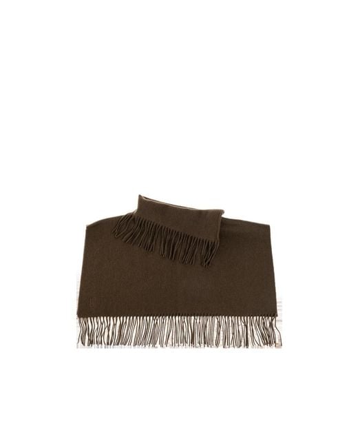 By Malene Birger Brown Turtla Fringed Turtleneck Scarf