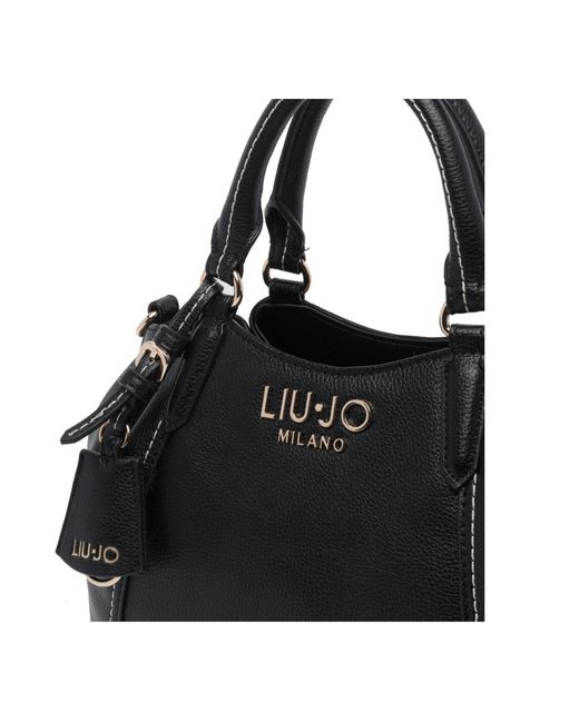 Liu Jo Black Logo Lettering Tote Bag