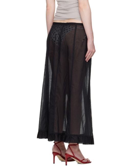Paloma Wool Black Semi-Sheer Skirt