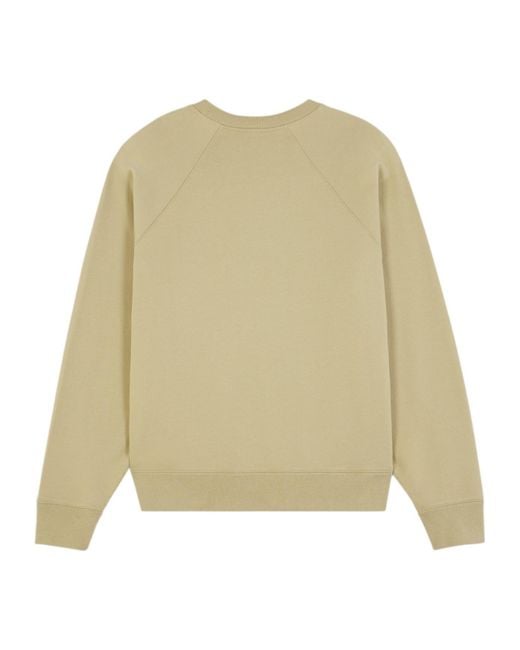 Maison Kitsuné Natural Maison Kitsuné Bold Fox Head Patch Oversized Sweatshirt for men