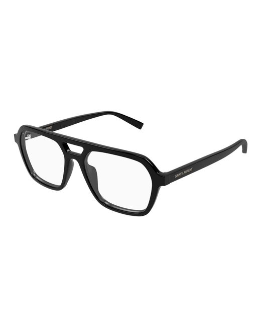 Saint Laurent White Eyewear Pilot Frame Glasses for men