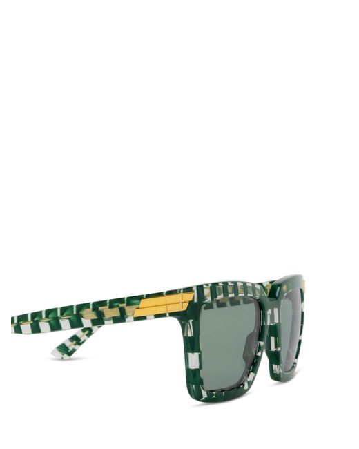Bottega Veneta Green Eyewear Square Frame Sunglasses