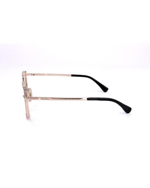 Max Mara White Full-Rimmed Plano Lenses
